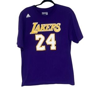 Adidas Mens Purple Lakers Kobe Bryant 24 Short Sleeve The‎ Go-to Tee Size Large